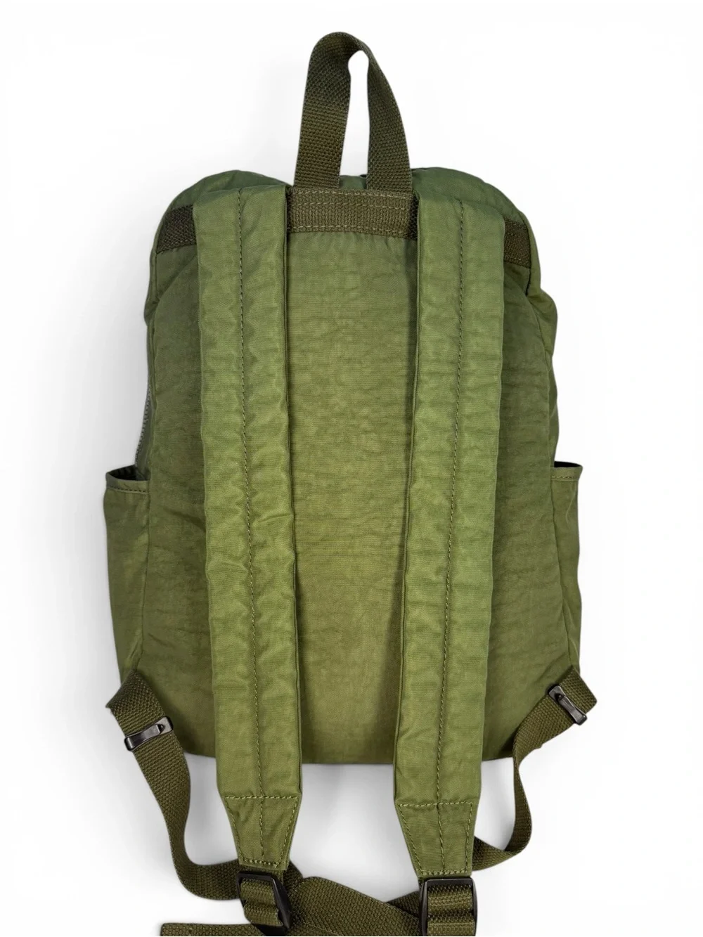 Kipling Kazuki Olive Green Nylon Backpack Lightweight Travel School Bag - as is